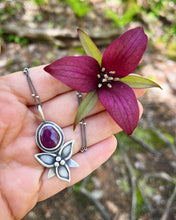 Load image into Gallery viewer, Trillium and Ruby Pendant